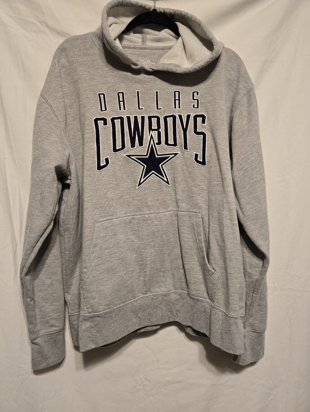 NFL Dallas Cowboys Gray Pullover Hoodie with Logo